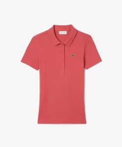 Lacoste Polo Shirts-L.12.D Slim Fit Ribbed Cotton Polo Shirt