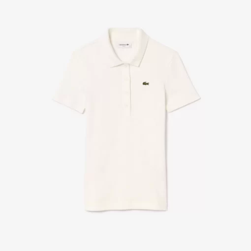 Lacoste Polo Shirts-L.12.D Slim Fit Ribbed Cotton Polo Shirt