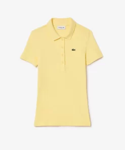 Lacoste Polo Shirts-L.12.D Slim Fit Ribbed Cotton Polo Shirt