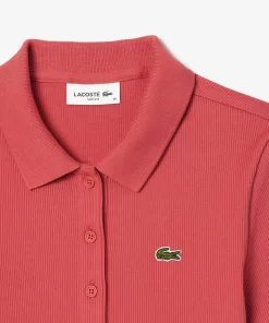 Lacoste Polo Shirts-L.12.D Slim Fit Ribbed Cotton Polo Shirt