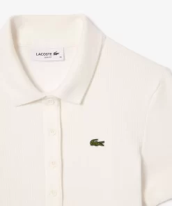 Lacoste Polo Shirts-L.12.D Slim Fit Ribbed Cotton Polo Shirt