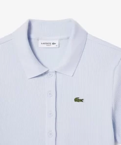 Lacoste Polo Shirts-L.12.D Slim Fit Ribbed Cotton Polo Shirt