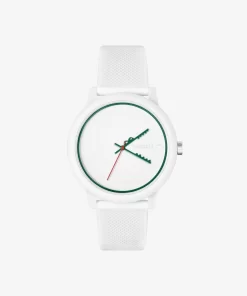 Lacoste Watches-.12.12 3 Hand Silicone Watch With Crocodile