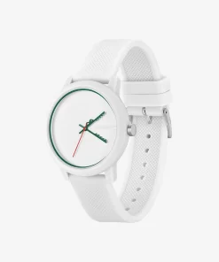 Lacoste Watches-.12.12 3 Hand Silicone Watch With Crocodile