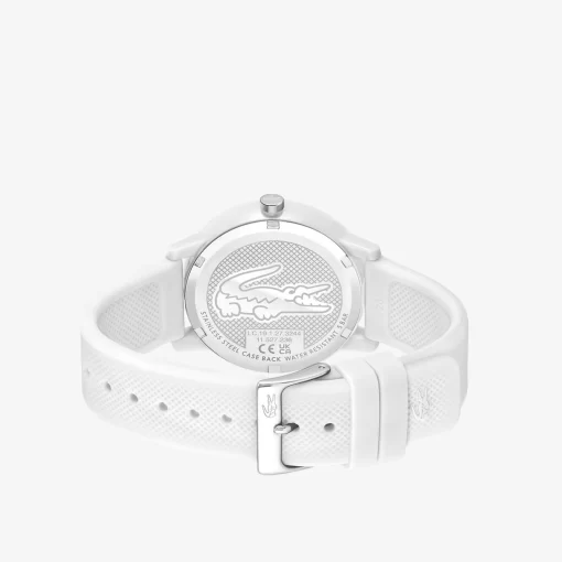 Lacoste Watches-.12.12 3 Hand Silicone Watch With Crocodile