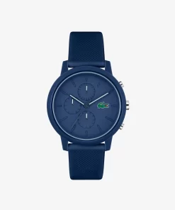 Lacoste Watches-.12.12 Chrono Watch Blue Silicone