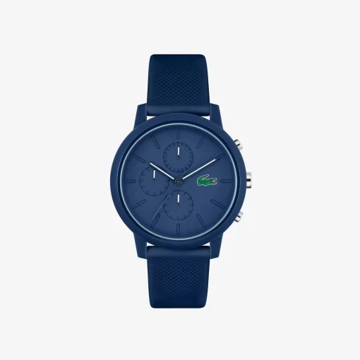 Lacoste Watches-.12.12 Chrono Watch Blue Silicone