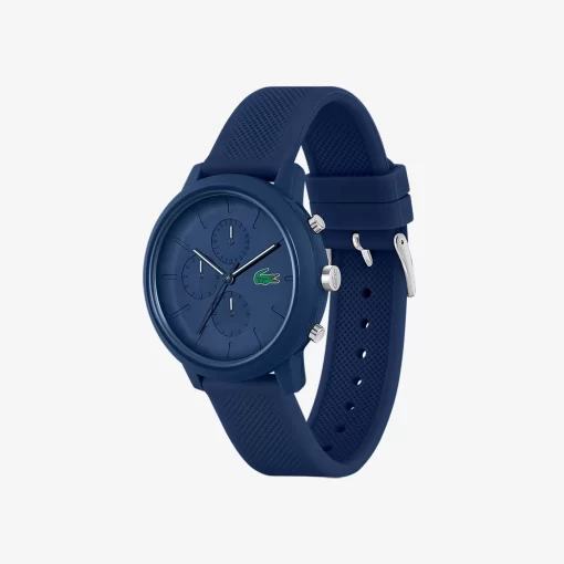 Lacoste Watches-.12.12 Chrono Watch Blue Silicone