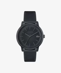 Lacoste Watches-.12.12 Move 3 Hands Watch Black Silicone