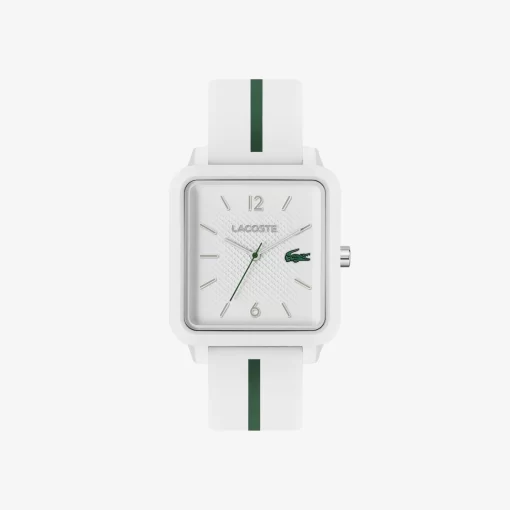 Lacoste Watches-.12.12 Studio 3 Hands Watch White Silicone