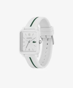 Lacoste Watches-.12.12 Studio 3 Hands Watch White Silicone