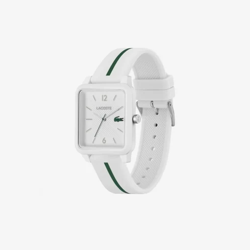 Lacoste Watches-.12.12 Studio 3 Hands Watch White Silicone