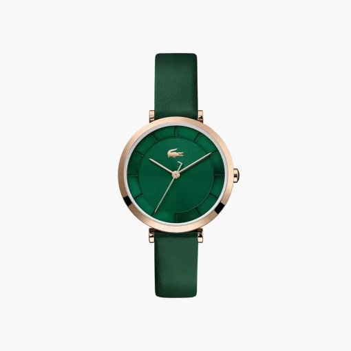 Lacoste Watches- Geneva 3Hands Watch With Green Leather