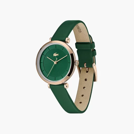 Lacoste Watches- Geneva 3Hands Watch With Green Leather