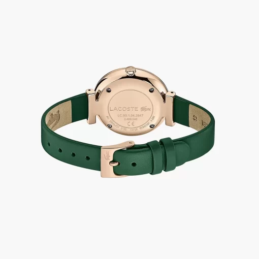 Lacoste Watches- Geneva 3Hands Watch With Green Leather