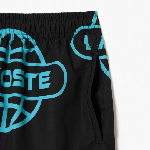 Lacoste Swimwear- Globe Print Swimsuit