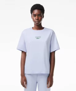 Lacoste T-Shirts- Print Cotton Jersey T-Shirt