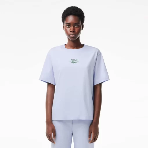 Lacoste T-Shirts- Print Cotton Jersey T-Shirt