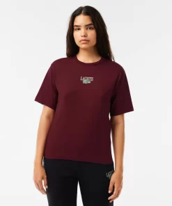 Lacoste T-Shirts- Print Cotton Jersey T-Shirt