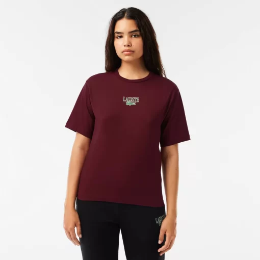 Lacoste T-Shirts- Print Cotton Jersey T-Shirt