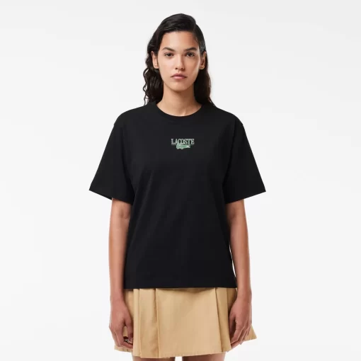 Lacoste T-Shirts- Print Cotton Jersey T-Shirt