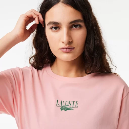 Lacoste T-Shirts- Print Cotton Jersey T-Shirt