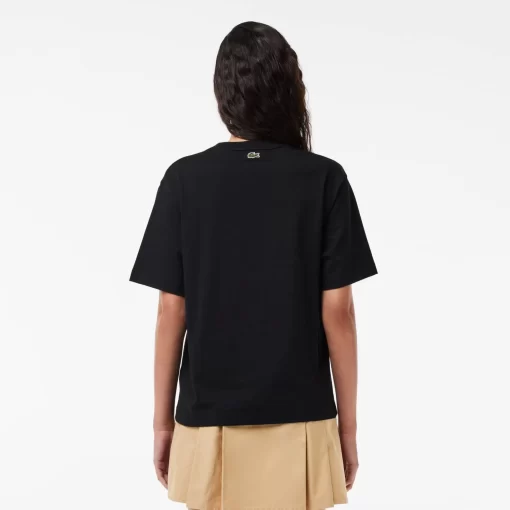 Lacoste T-Shirts- Print Cotton Jersey T-Shirt