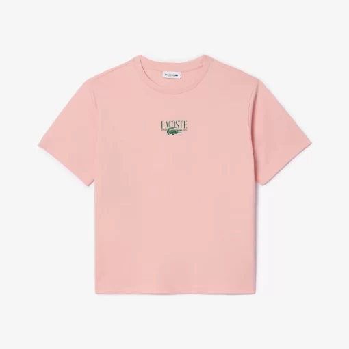 Lacoste T-Shirts- Print Cotton Jersey T-Shirt