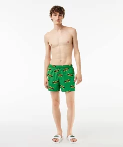 Lacoste Swimwear- Printed Swim Trunks