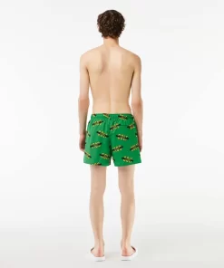 Lacoste Swimwear- Printed Swim Trunks