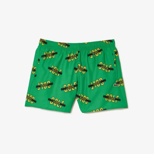 Lacoste Swimwear- Printed Swim Trunks