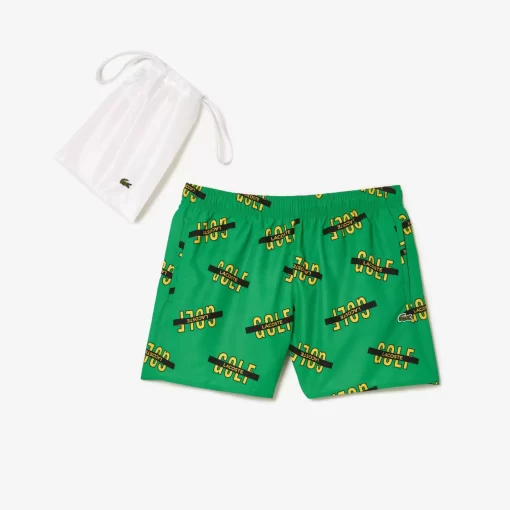 Lacoste Swimwear- Printed Swim Trunks