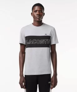 Lacoste T-Shirts- Regular Fit Printed Colourblock T-Shirt