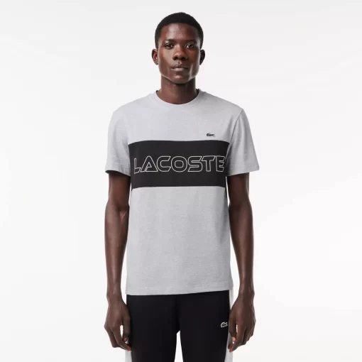 Lacoste T-Shirts- Regular Fit Printed Colourblock T-Shirt