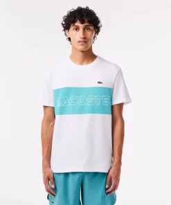 Lacoste T-Shirts- Regular Fit Printed Colourblock T-Shirt