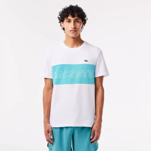 Lacoste T-Shirts- Regular Fit Printed Colourblock T-Shirt