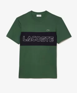 Lacoste T-Shirts- Regular Fit Printed Colourblock T-Shirt