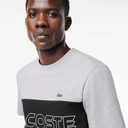 Lacoste T-Shirts- Regular Fit Printed Colourblock T-Shirt