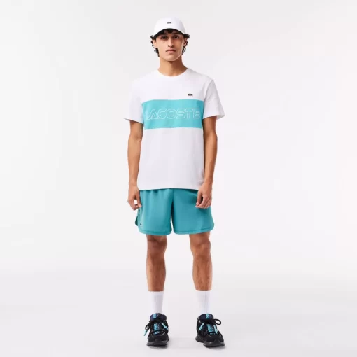 Lacoste T-Shirts- Regular Fit Printed Colourblock T-Shirt