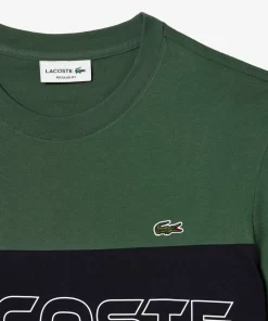 Lacoste T-Shirts- Regular Fit Printed Colourblock T-Shirt