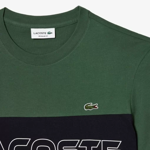 Lacoste T-Shirts- Regular Fit Printed Colourblock T-Shirt