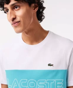 Lacoste T-Shirts- Regular Fit Printed Colourblock T-Shirt