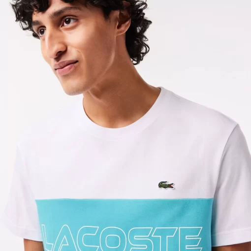 Lacoste T-Shirts- Regular Fit Printed Colourblock T-Shirt