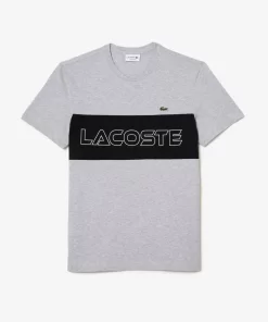 Lacoste T-Shirts- Regular Fit Printed Colourblock T-Shirt