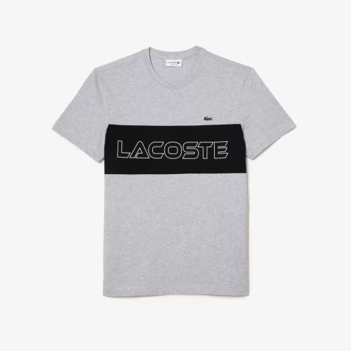 Lacoste T-Shirts- Regular Fit Printed Colourblock T-Shirt