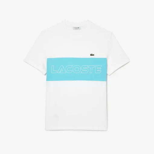 Lacoste T-Shirts- Regular Fit Printed Colourblock T-Shirt