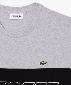 Lacoste T-Shirts- Regular Fit Printed Colourblock T-Shirt