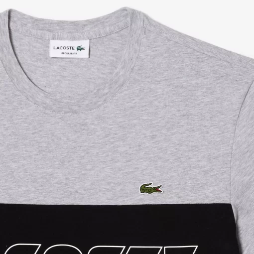 Lacoste T-Shirts- Regular Fit Printed Colourblock T-Shirt