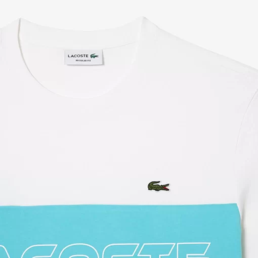 Lacoste T-Shirts- Regular Fit Printed Colourblock T-Shirt