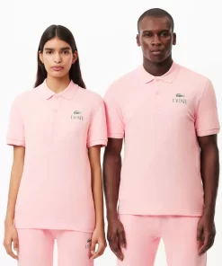 Lacoste Polo Shirts- Signature Print Stretch Pique Polo Shirt